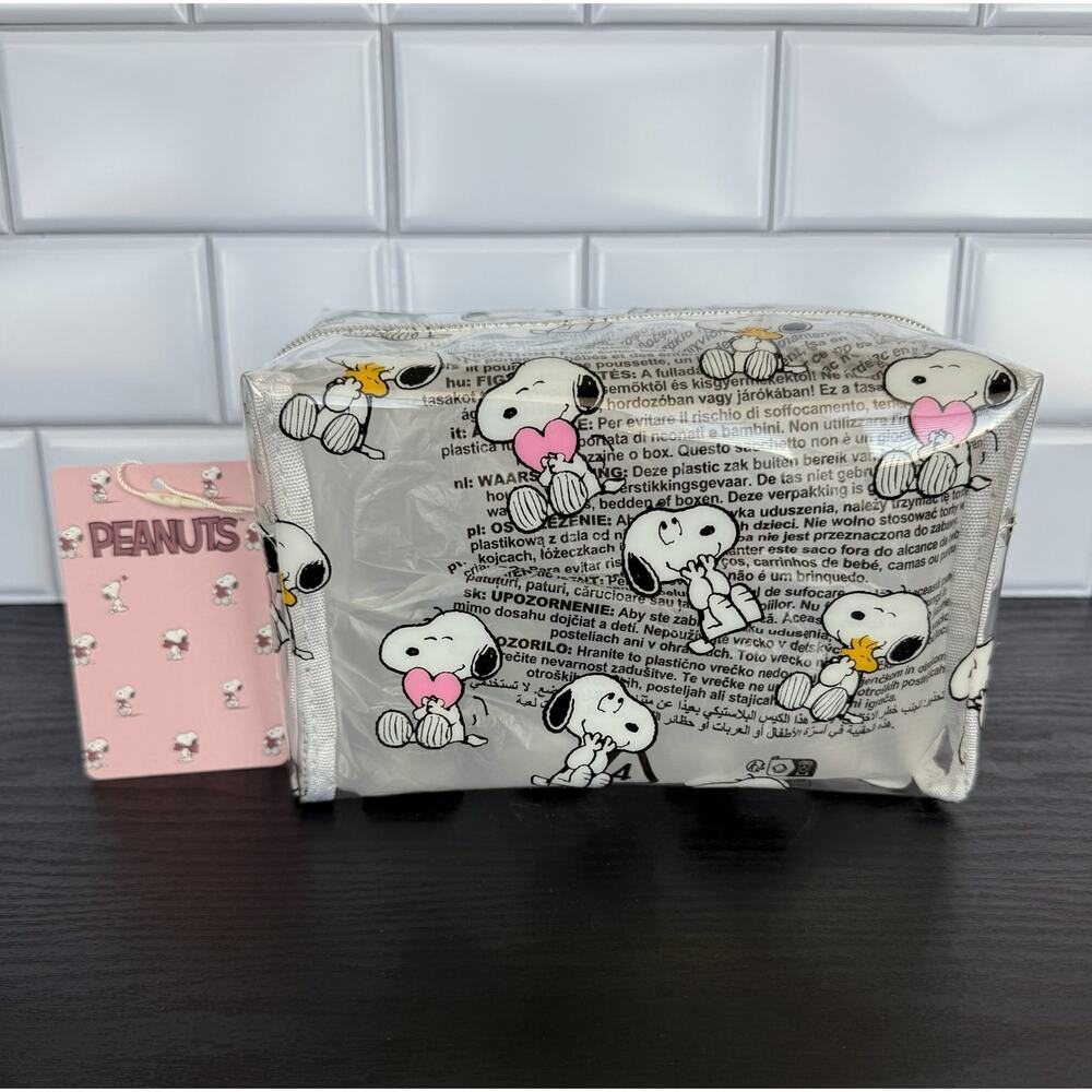 Peanuts x Primark Snoopy & Woodstock Clear Makeup Bag – NWT - Picture 5 of 8